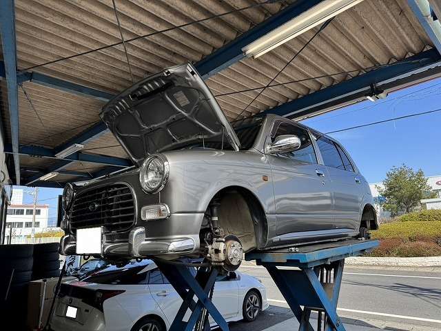 L700 ワンオフ ヒッチメンバー 滋賀オートライフハノ ダイハツ「ミラジーノ」(L700S)の車検＆整備と