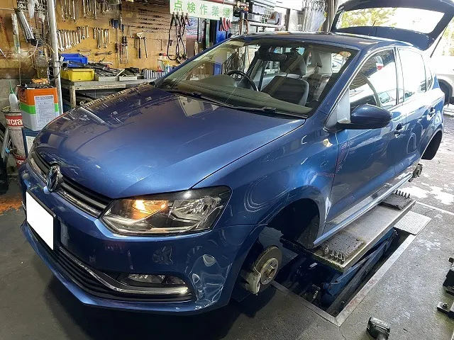 滋賀オートライフハノ 輸入車「VWポロ」の持込スタッドレスタイヤ交換4本(16インチ)