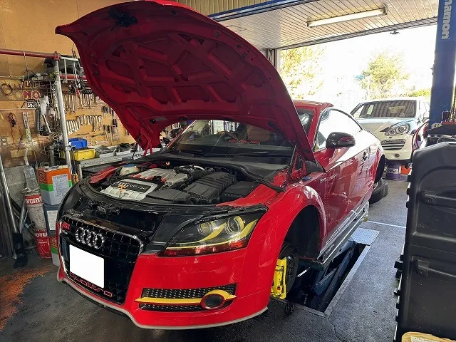 滋賀オートライフハノ　輸入車「アウディTT」(8J)の車検＆整備とドライブシャフトブーツ交換