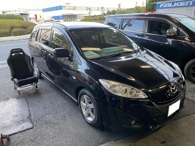 滋賀オートライフハノ　マツダ「プレマシー」の持込レカロシート交換