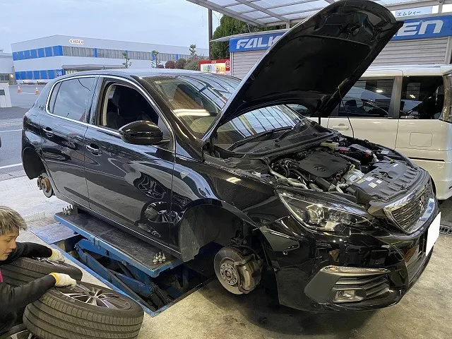 滋賀オートライフハノ　輸入車「プジョー308 アリュール」(T9YH01)の車検＆整備とオイル交換