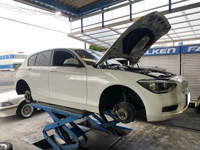 滋賀オートライフハノ　輸入車「BMW 116i」の車検＆整備とウォーターポンプ交換
