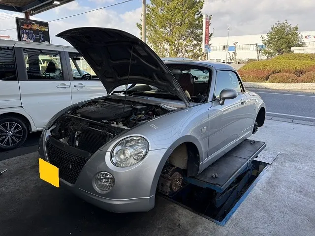 滋賀オートライフハノ　ダイハツ「コペン」(L880K)の車検＆整備とオイル交換