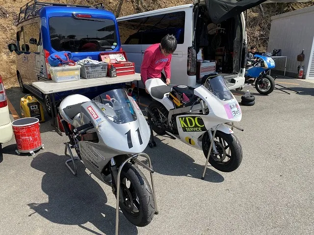 滋賀オートライフハノ　キンスポでミニバイクの練習走行(NSR50)　