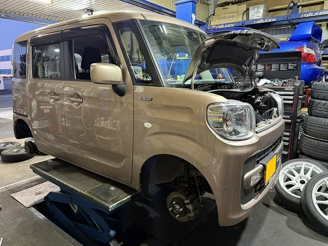 滋賀オートライフハノ　スズキ「スペーシア」(MK53S)の車検＆整備とオイル交換