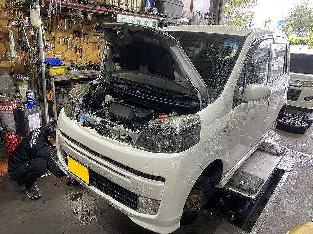 滋賀オートライフハノ　ホンダ「ライフ」(JC1)の車検＆整備とブレーキパッド交換