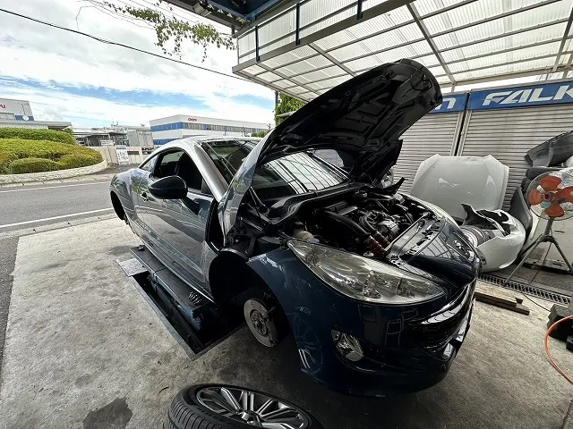 滋賀オートライフハノ　輸入車「プジョー ＲＣＺ」の車検＆整備とオイル交換