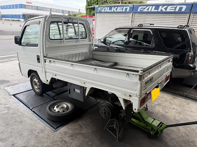 滋賀オートライフハノ　ホンダ「アクティトラック」(ＨＡ４)のタイミングベルト＆カムカバーガスケット交換とオイル漏れ修理