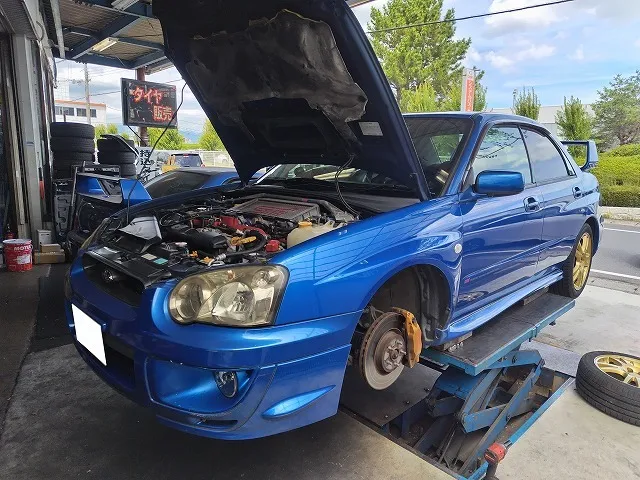 滋賀オートライフハノ　スバル「インプレッサWRX STI」(GDB)のクラッチ交換