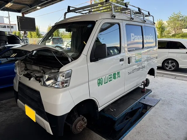 滋賀オートライフハノ　ダイハツ「ハイゼット」(S321V)の車検＆整備とブレーキフルード交換