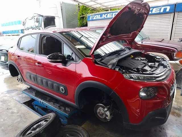 滋賀オートライフハノ　輸入車「シトロエン C3」(B6HN01)の車検＆整備とブレーキフルード交換